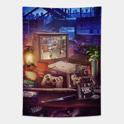 Playstation 1 Resident Evil 3 Tapestry Official Resident Evil Merch