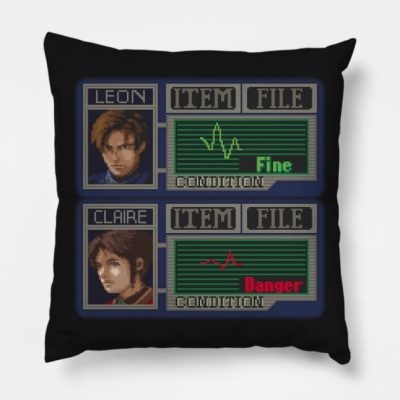 Resident Evil 2 Pixel Art Throw Pillow Official Resident Evil Merch