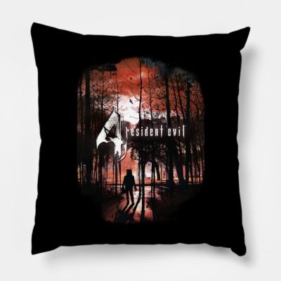 Resident Evil 4 Art Throw Pillow Official Resident Evil Merch