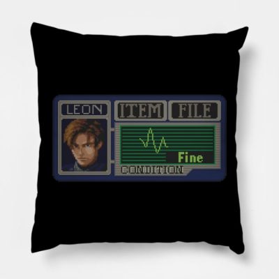 Leon Kennedy Pixel Art Throw Pillow Official Resident Evil Merch