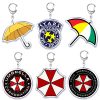 HOT Resident Evil 4 Keychain for Accessories Bag Umbrella Corporation Biohazard Pendant Key Chain Ring Keychains - Resident Evil Store