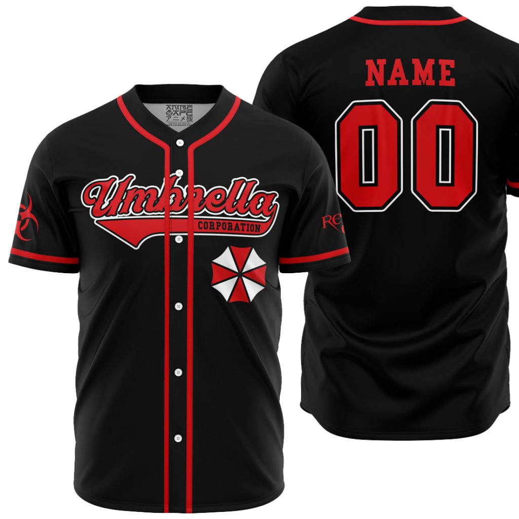 Personalized Umbrella Corp RE AOP Baseball Jersey MAIN Mockup - Resident Evil Store