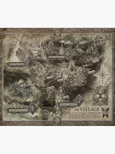 Resident Evil Map Tapestry Official Resident Evil Merch