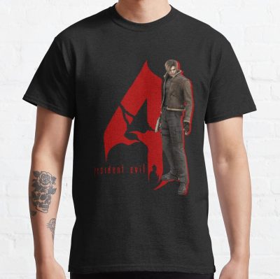 Leon & Re4 Logo T-Shirt Official Resident Evil Merch