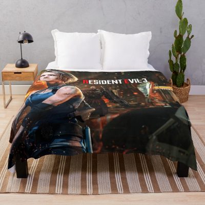 Jill Valentine Racoon Throw Blanket Official Resident Evil Merch