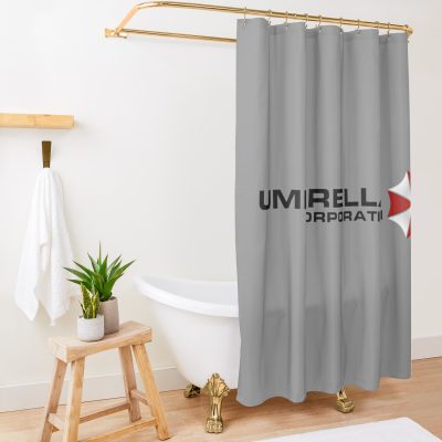 Umbrella Corporation Full Logo Shower Curtain Official Resident Evil Merch