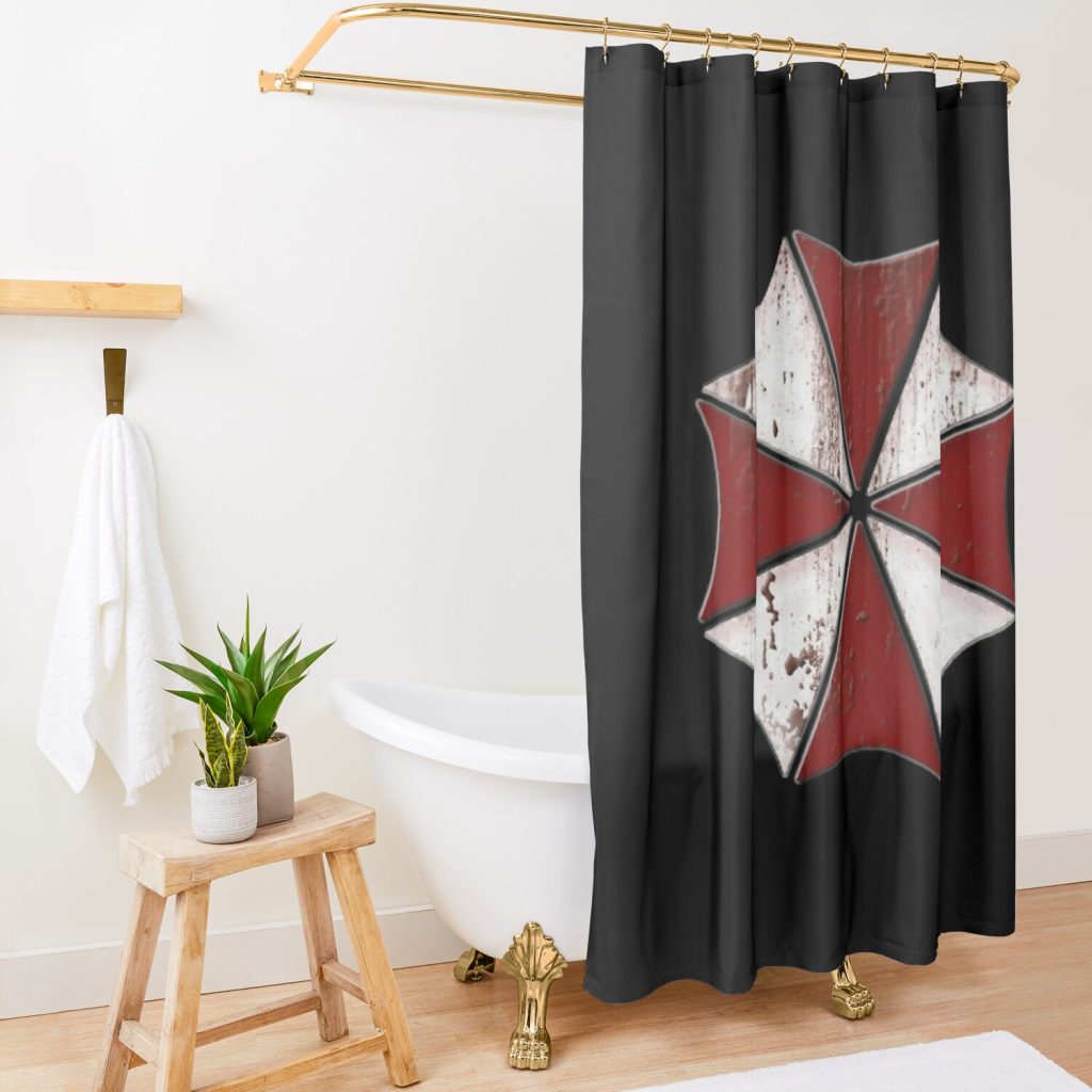 Umbrella Corporation Shower Curtain Official Resident Evil Merch