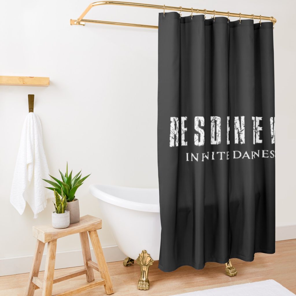 Resident Evil Infinite Darkness Logo Shower Curtain Official Resident Evil Merch