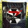 resident evil game premium quilt black white umbrella corporation blonde girl quilt blanketilkyx - Resident Evil Store