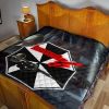 resident evil game premium quilt black white umbrella corporation blonde girl quilt blanketujvbn - Resident Evil Store