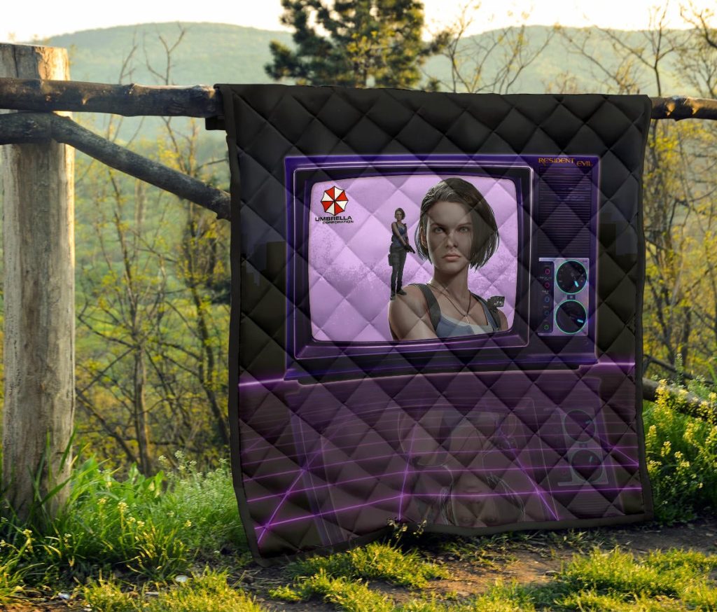 resident evil game premium quilt jill valentine appear on tv quilt - Resident Evil Store