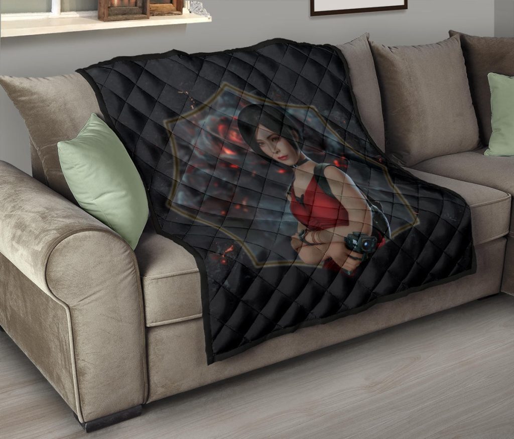 resident evil game premium quilt pretty ada wong red dress quilt blanket3dc7o - Resident Evil Store