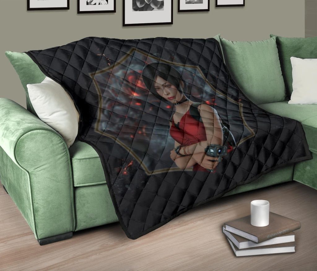 resident evil game premium quilt pretty ada wong red dress quilt blanket3h7pr - Resident Evil Store