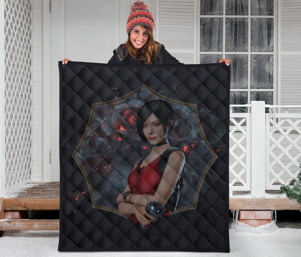 resident evil game premium quilt pretty ada wong red dress quilt blanketchs5d - Resident Evil Store