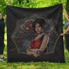 resident evil game premium quilt pretty ada wong red dress quilt blanketkhds9 - Resident Evil Store