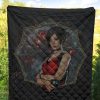 resident evil game premium quilt pretty ada wong red dress quilt blanketqfwrk - Resident Evil Store