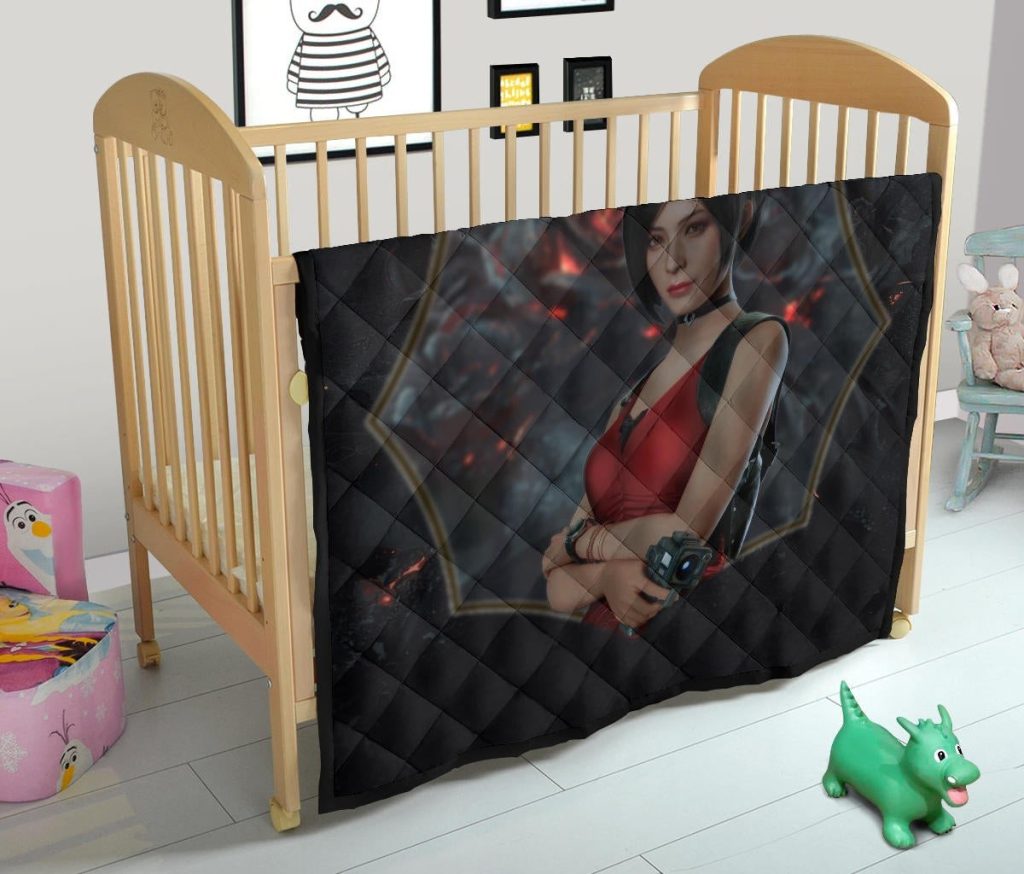 resident evil game premium quilt pretty ada wong red dress quilt - Resident Evil Store