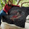 resident evil game premium quilt pretty ada wong red dress quilt blanketulmeg - Resident Evil Store