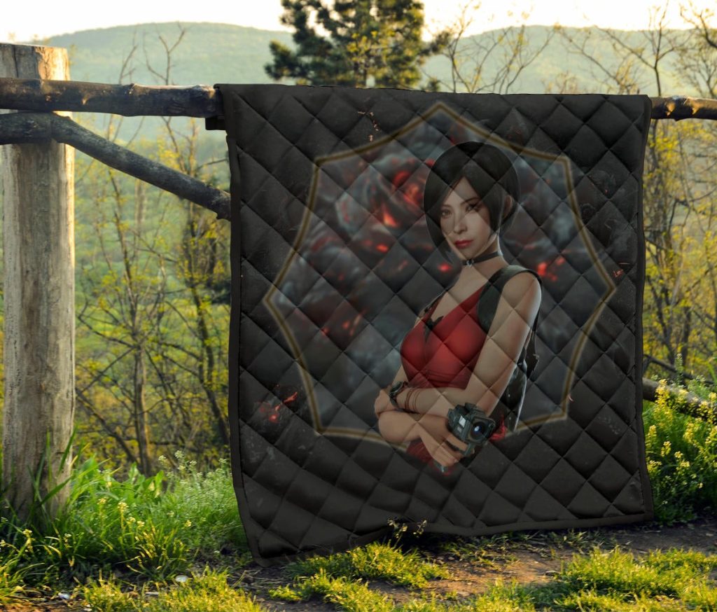 resident evil game premium quilt pretty ada wong red dress quilt blanketvnlgp - Resident Evil Store