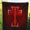 resident evil game premium quilt red umbrella corporation with blood in cross quilt blanketdypux - Resident Evil Store