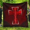 resident evil game premium quilt red umbrella corporation with blood in cross quilt blanketogbk9 - Resident Evil Store