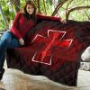 resident evil game premium quilt red umbrella corporation with blood in cross quilt blanketrt5mi - Resident Evil Store