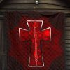 resident evil game premium quilt red umbrella corporation with blood in cross quilt blanketvucwe - Resident Evil Store