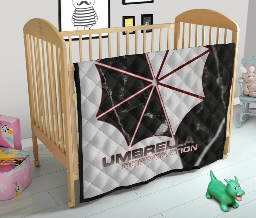 resident evil game premium quilt umbrella corp symbol black white yin and yang quilt blanketegrgr - Resident Evil Store