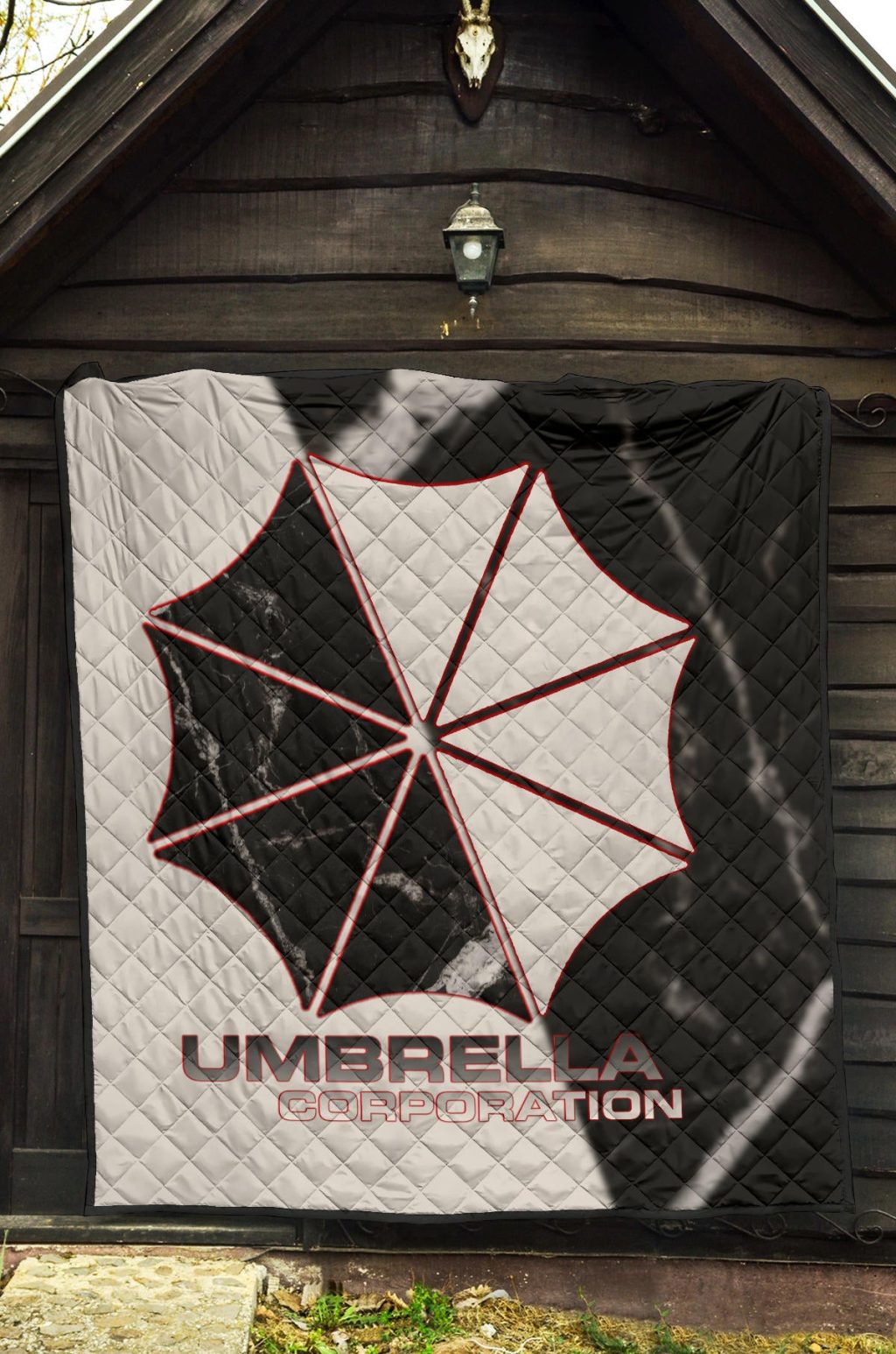 resident evil game premium quilt umbrella corp symbol black white yin and yang quilt blanketjkh7o - Resident Evil Store