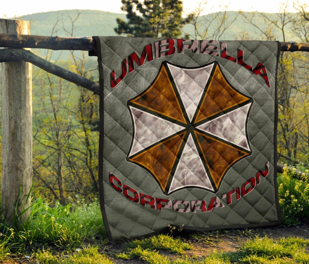 resident evil game premium quilt umbrella corp symbol old war army style quilt blanket0ndj3 - Resident Evil Store