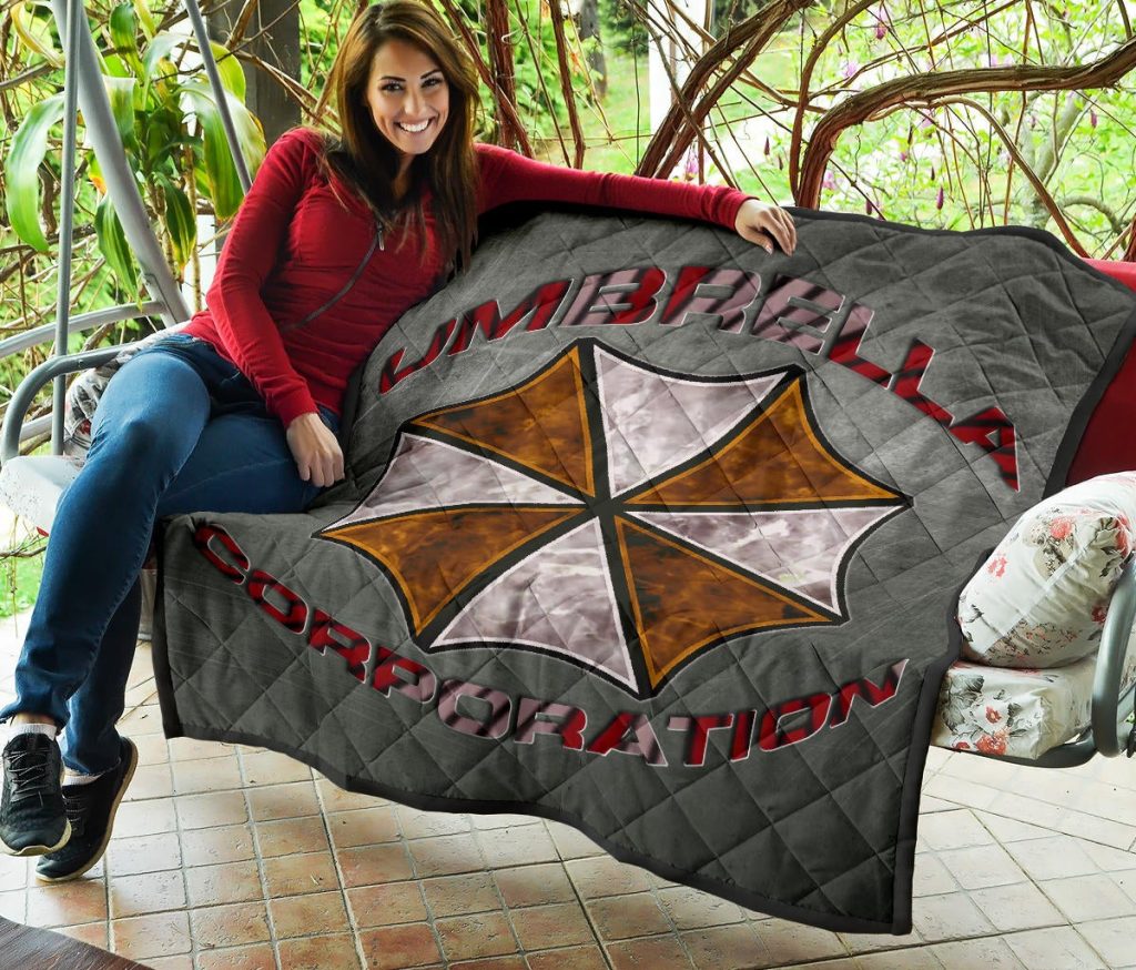 resident evil game premium quilt umbrella corp symbol old war army style quilt blanketh7frl - Resident Evil Store