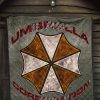 resident evil game premium quilt umbrella corp symbol old war army style quilt blanketqekkm - Resident Evil Store