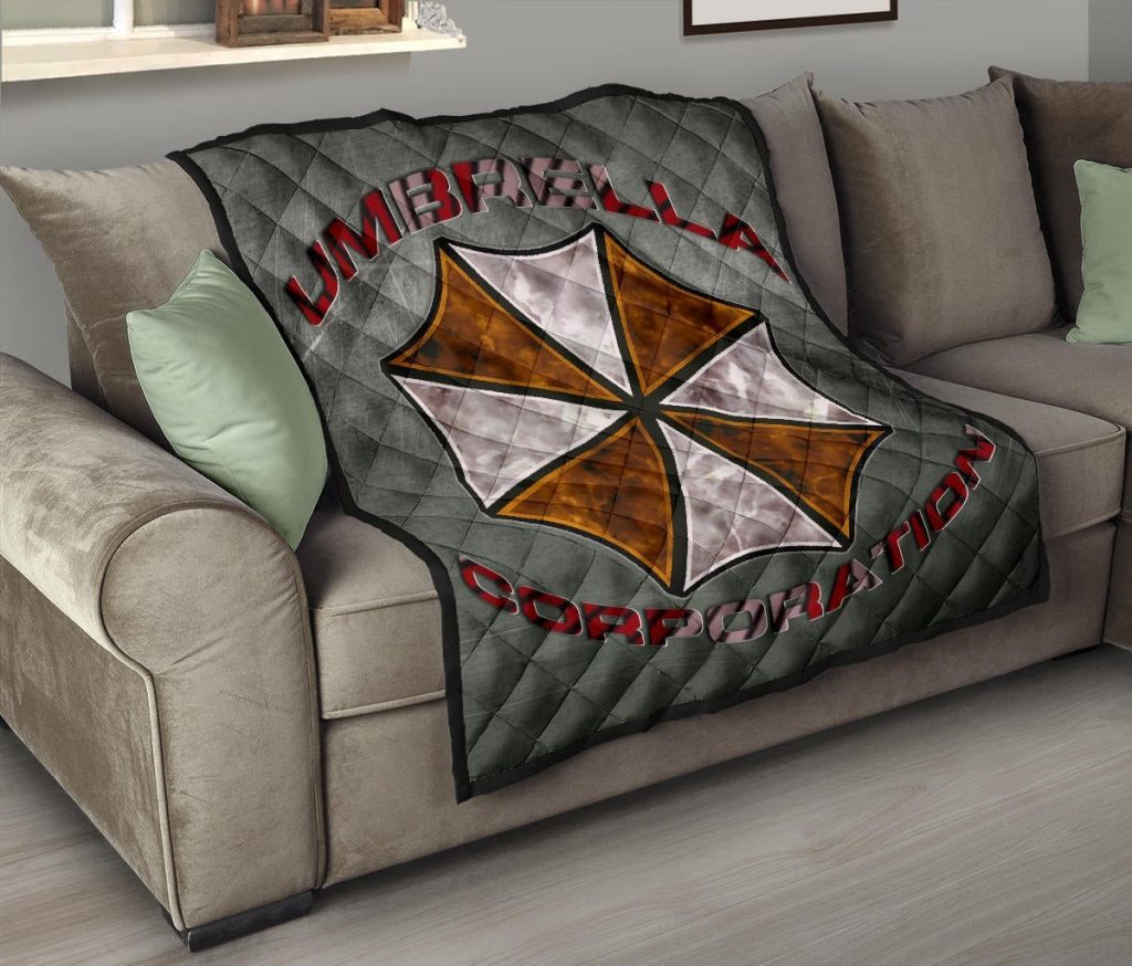 resident evil game premium quilt umbrella corp symbol old war army style quilt blankets5ksm - Resident Evil Store