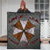 resident evil game premium quilt umbrella corp symbol old war army style quilt blanketwnlt7 - Resident Evil Store