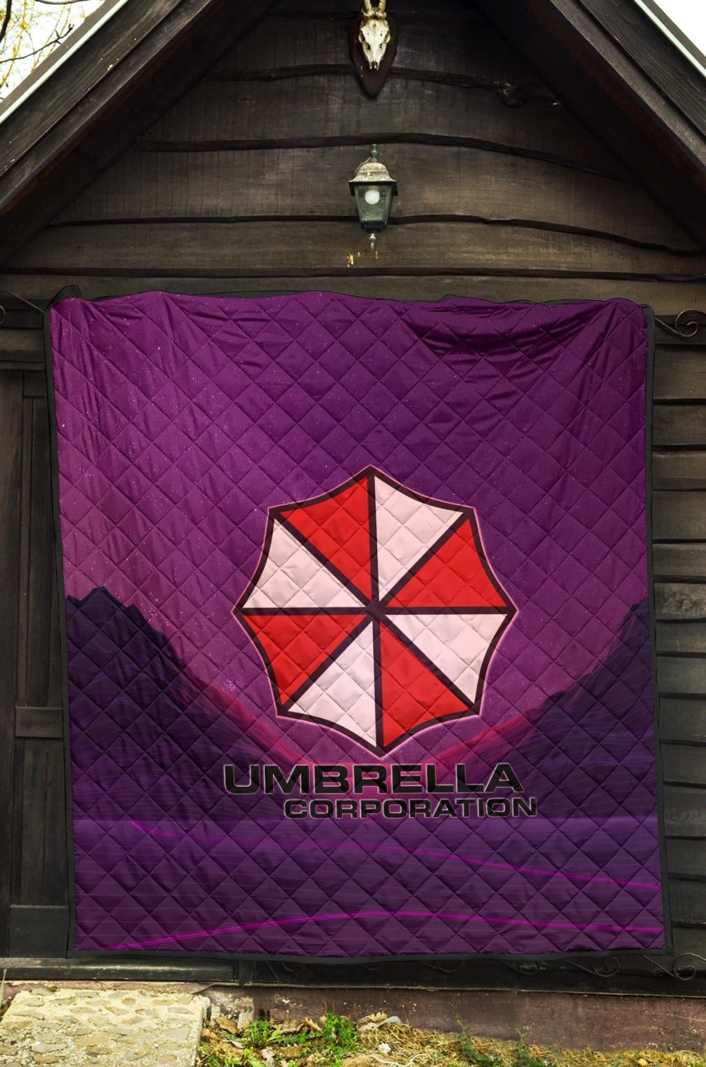 resident evil game premium quilt umbrella corp symbol retro galaxy wave quilt blanket9wz2w - Resident Evil Store