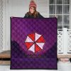 resident evil game premium quilt umbrella corp symbol retro galaxy wave quilt blanketarvw2 - Resident Evil Store