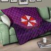 resident evil game premium quilt umbrella corp symbol retro galaxy wave quilt blanketcji2x - Resident Evil Store