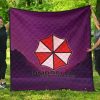 resident evil game premium quilt umbrella corp symbol retro galaxy wave quilt blanketfm4lq - Resident Evil Store