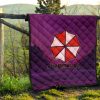 resident evil game premium quilt umbrella corp symbol retro galaxy wave quilt blanketnolna - Resident Evil Store