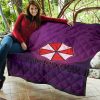 resident evil game premium quilt umbrella corp symbol retro galaxy wave quilt blanketsik7k - Resident Evil Store