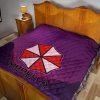 resident evil game premium quilt umbrella corp symbol retro galaxy wave quilt blanketxyfp9 - Resident Evil Store