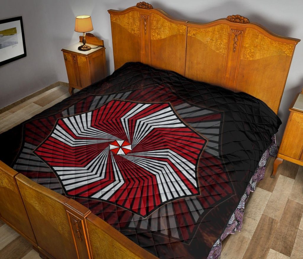 resident evil game premium quilt umbrella corp symbol spiral quilt blanketlcdp0 - Resident Evil Store