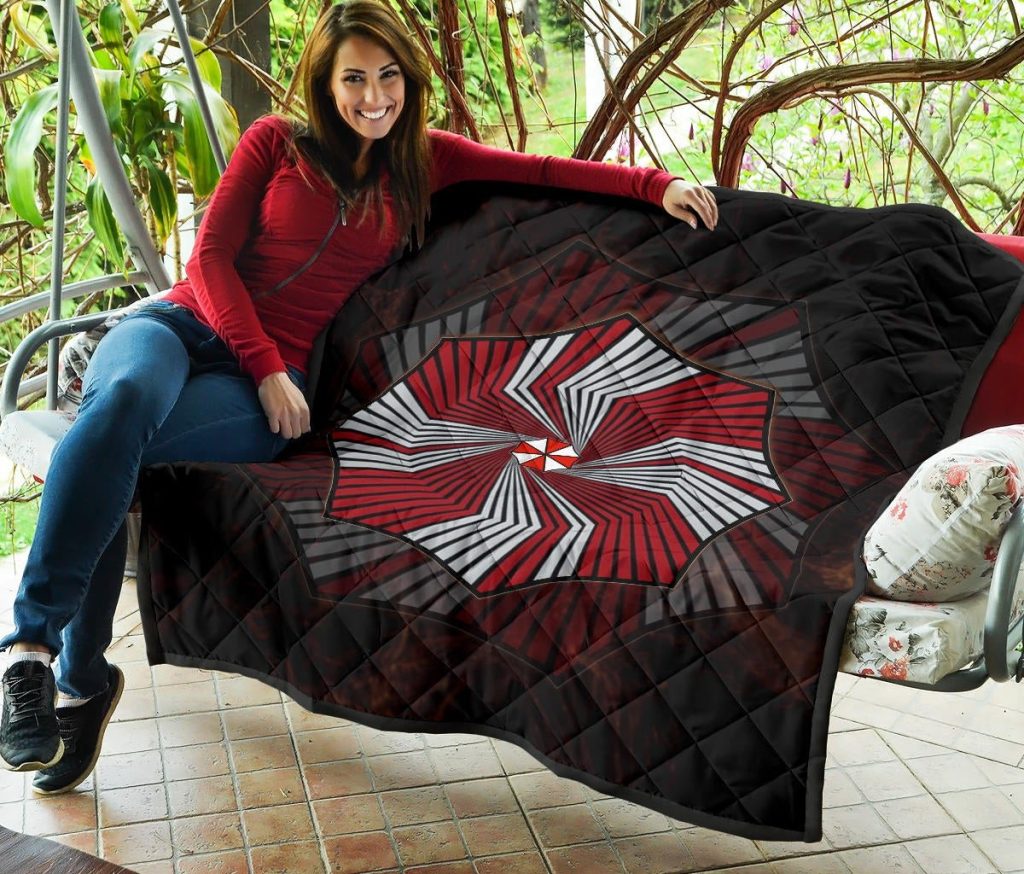 resident evil game premium quilt umbrella corp symbol spiral quilt blanketvcbgg - Resident Evil Store