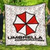 resident evil game premium quilt umbrella corp symbol uss white and red quilt blanketawo3i - Resident Evil Store