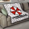 resident evil game premium quilt umbrella corp symbol uss white and red quilt blankethxkwh - Resident Evil Store