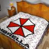 resident evil game premium quilt umbrella corp symbol uss white and red quilt blanketkb8is - Resident Evil Store