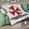 resident evil game premium quilt umbrella corp symbol uss white and red quilt blanketkniw8 - Resident Evil Store