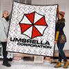 resident evil game premium quilt umbrella corp symbol uss white and red quilt blanketkzr8b - Resident Evil Store