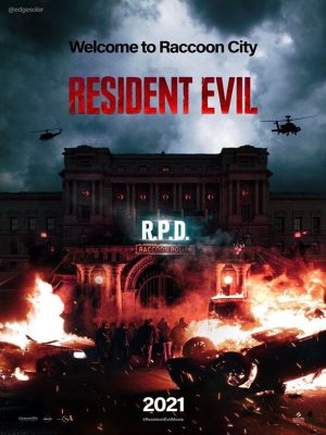 2021 Horror Movies Resident Evil Welcome to Raccoon City Poster For Living Room Action Films Canvas 3 - Resident Evil Store