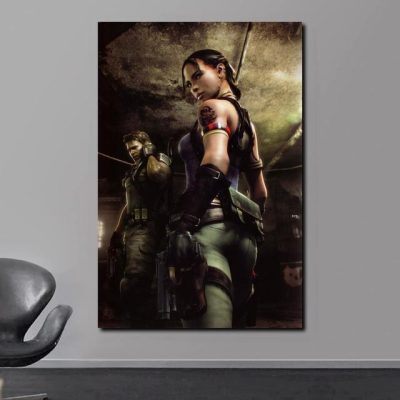 Resident Evil 2 Game Posters Hot Sale Classic Movie Canvas Painting HD Print Wall Art Pictures 12 - Resident Evil Store